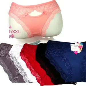 Günstige Custom Logo Brief Großhandel 12 teil/paket Panty Mix Frauen Bequeme Damen Baumwolle Spitze Höschen Unterwäsche für Mädchen