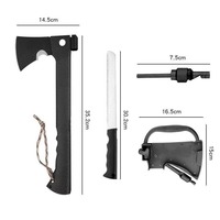Couteau de survie en plein air, scie à bois, hache tactique multi-outils pour le camping, hache de randonnée, hache d'urgence
