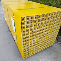 Profilés en fibre de verre haute résistance, forme carrée, profilés GRP rectangulaires 50 mm, profilés pultrudés FRP, formes 80, 60, 75, 100, prix usine