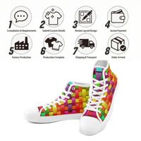 Chaussures vulcanisées montantes personnalisées avec logo imprimé, baskets en toile OEM/ODM légères à lacets pour hommes et femmes toutes saisons