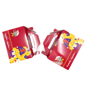 Caja de Embalaje Personalizada para Comida Rápida para Pollo Frito y Papas Fritas con Asa, Materiales Reciclados, Biodegradable, Desechable, Caja de Papel Recubierto - Product Image 2
