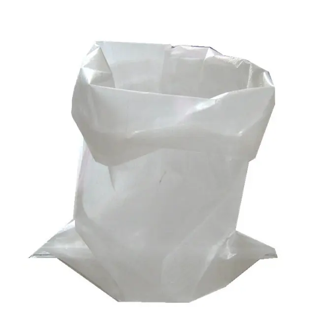 Putih pp karung/karung untuk beras/tepung/makanan/gandum 40 kg/50 kg/100 kg, polypropylene anyaman tas