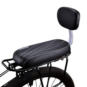 Siège Arrière de Vélo Prix d'Usine VTT en Cuir PU, Coussin Moelleux, Siège Porte-Bagages Arrière, Siège Enfant avec Dossier - Product Image 1