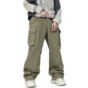 <b>Men</b> Cargo Jogger Pants Premium Quality Cotton Tactical <b>Trousers</b> <b>Elastic</b> Waist Street Style Cargo Pants for Gym Travel Hiking - Product Image 1