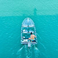 Kayak transparent en PC de haute qualité pour 2 personnes, stable, pour la navigation panoramique, idéal pour les centres de villégiature et les photos Instagram, équipement de flottaison