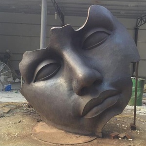 Grand <span class=keywords><strong>Visage</strong></span> Humain d'Art en Métal Coulé Bronze <span class=keywords><strong>Sculpture</strong></span> de Paysage Statue Abstraite Moderne Bronze 3D <span class=keywords><strong>Sculpture</strong></span> de <span class=keywords><strong>Visage</strong></span> Murale - Product Image 5