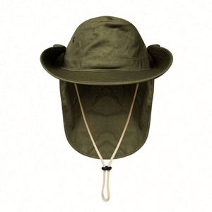 Wholesale Outdoor Fishing Cap Neck Cover Sun Protection Wide Brim Safari <b>Hat</b> Men Hiking <b>Bucket</b> <b>Hat</b> <b>With</b> <b>String</b> - Product Image 4