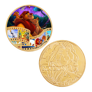 Moneta Commemorativa <span class=keywords><strong>Il</strong></span> <span class=keywords><strong>Re</strong></span> Leone 40mm, Medaglia Simba, Articolo Regalo, Artigianato in Metallo Rotondo - Product Image 6