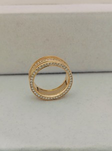 Classic Custom Luxury Women's <b>Rings</b> Trendy Anniversary Gift <b>Open</b> Design 14k/18k Gold Lab Grown Diamond Brilliant Cut Color D - Product Image 4