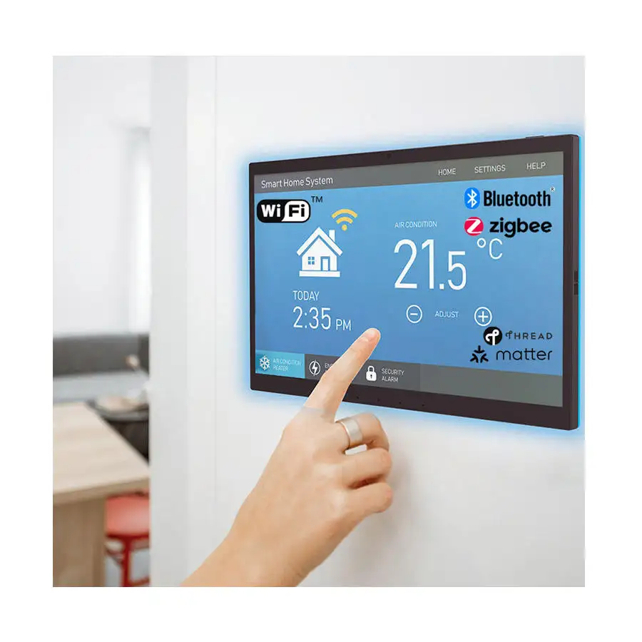 SMT101 блестящее управление умным домом с сенсорным экраном на стене для освещения, музыки и других контроллеров автоматизации умного дома