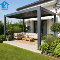 Pergola électrique en aluminium sur mesure Sweet Home, toit à lames orientables, imperméable, pour jardin extérieur