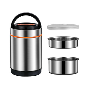 Stainless Steel Insulated <b>Lunch</b> <b>Box</b> 2L 3-Layer Bento With Seal Lid Portable For Office Workers Students Adults - Product Image 3