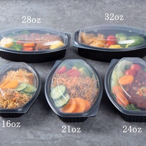 Yangrui ăn trưa gói dùng một lần 24 oz bữa ăn chuẩn bị container lò vi sóng 700ml nhựa lấy đi hộp với nắp - Product Image 3
