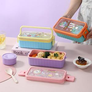 子供用食品保存容器750 ml BPAフリー子供用電子レンジフリーザー安全お弁当箱ハンドル付き - Product Image 2