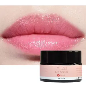 All natural organic wholesale Melao lip care exfoliator moisturizing private label low moq pink flavoured lip scrub for lip