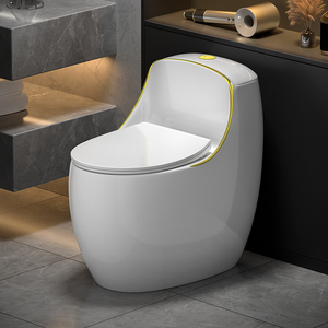 WC Monoblocco Moderno di Lusso in Ceramica Colorata, a Foro Singolo, a Grande Diametro, con Sifone, Doppio Scarico Silenzioso a Chiusura Lenta, Garanzia 5 Anni - Product Image 6