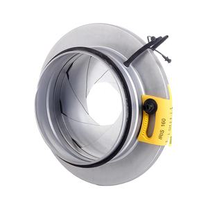 Amortiguador de <span class=keywords><strong>iris</strong></span> de control flexible de ventilación de aire redondo de acero galvanizado HVAC para Volumen de conducto para hospitales y escuelas - Product Image 1