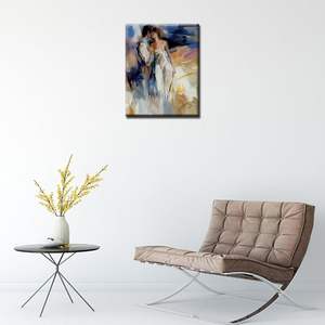 Lovers Kiss Paint por número para adultos principiantes, Kits de pintura al óleo digital DIY sobre lienzo con pinceles y pigmento Acrílico - Product Image 2