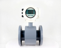 Compteur de débit de fluide électromagnétique intelligent à affichage LCD numérique en acier inoxydable, raccord à bride pour eau, RS485 Modbus DN200, haute précision