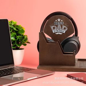 Wooden Headphone Stand 25x21x22cm 3 Floors <b>Gaming</b> <b>Controller</b> Storage Rack Desktop Organizer Father's Day Gift - Product Image 4