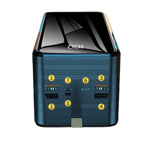 Power Bank 50000mah Große Kapazität 60000mah <span class=keywords><strong>100000</strong></span> Mah Power bank 22,5 w Eingebaute Kabel 80000mah Power Bank <span class=keywords><strong>100000</strong></span> mah - Product Image 1
