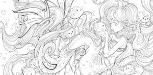 Livre de <span class=keywords><strong>coloriage</strong></span> Pop Manga Sirènes et autres créatures marines, reliure parfaite, couverture rigide, impression numérique, papier couché - Product Image 4