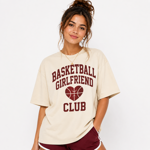 เสื้อยืดโอเวอร์ไซส์ลายกราฟิก คอตตอนสีชมพู คอกลม แขนสั้น สไตล์ลำลอง สำหรับแฟนคลับบาสเกตบอลหญิง - Product Image 2