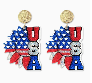 Boucles d'oreilles en acrylique écologiques à thème sportif du 4 <span class=keywords><strong>juillet</strong></span>, en stock, vente en gros, avec impression numérique, design patriotique, pour cadeaux - Product Image 4