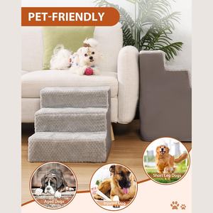 4-Step Hond Trappen Voor Kleine Honden Antislip Bodem Wasbaar Hoes Hoge Bed Bank Effen Patroon Huisdier Bed Voor Katten Reizen - Product Image 6