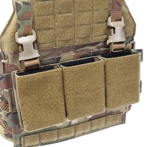 SINAIRSOFT Tactical Triple Magazine Pouch <b>Hook</b> Loop Panel for 5.56 7.62 Mag Pouches Tactical Placard Chest Rig - Product Image 6