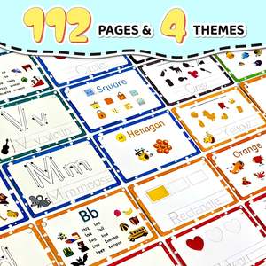 Cartes flash d'apprentissage de l'alphabet pour les tout-petits de 1 à 3 ans, jeu d'apprentissage du reconnaissance, chiffres épais, formes, cartes ABC, cartes de couleurs - Product Image 2