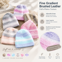 Casquette tricotée pour enfants, motif tie-dye dégradé rêveur, avec revers côtelé, extensible, douce et chaude, 100% acrylique, idéale pour l'école et les activités de plein air – Grande Vente