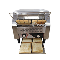 Toasteur à pain à hamburger et bagel électrique en acier inoxydable robuste Goodloog TT-300, machine à toasteur à convoyeur commercial, utilisation en boulangerie 3