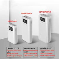 Nouvelle batterie externe haute capacité 30000 mAh, affichage numérique 20000 mAh, charge rapide, sortie 10 W, capacité réelle, batteries externes