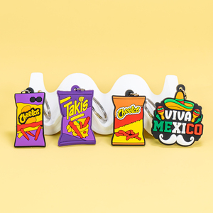 Novedad Popular al por Mayor: Set de Llaveros 2D Temáticos de <span class=keywords><strong>Comida</strong></span> <span class=keywords><strong>Mexicana</strong></span> Surtida, Dijes de PVC con Diseño de Sombrero y Snacks para Recuerdos de Fiesta - Product Image 2
