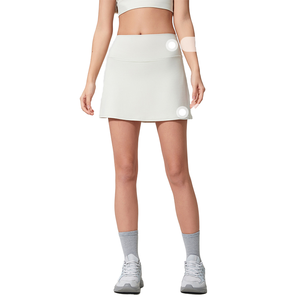 กระโปรงเทนนิสเอวสูงจีบระบายอากาศได้ดี มีกระเป๋าสำหรับผู้หญิง-กางเกงในตัวสำหรับออกกำลังกาย แห้งเร็ว - Product Image 1