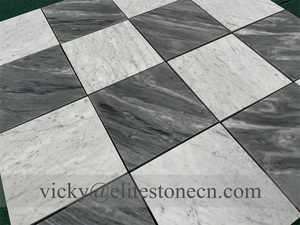 Carrelage <span class=keywords><strong>en</strong></span> marbre blanc gris poli 12x12, carreaux <span class=keywords><strong>en</strong></span> pierre naturelle pour sol et mur - Product Image 6
