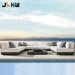 Ensemble <span class=keywords><strong>de</strong></span> canapés d'extérieur modernes en <span class=keywords><strong>aluminium</strong></span> <span class=keywords><strong>de</strong></span> luxe en métal pour hôtel meubles <span class=keywords><strong>de</strong></span> patio <span class=keywords><strong>de</strong></span> <span class=keywords><strong>jardin</strong></span> résistants aux intempéries pour cour, villa et parc - Product Image 2