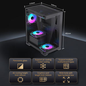 Lovingcool PC de bureau Châssis Jeu MATX Mid Tower Pc <span class=keywords><strong>Gaming</strong></span> Computer Gamer Case <span class=keywords><strong>Gaming</strong></span> - Product Image 6