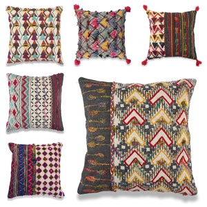Wholesale Decorative Pillow Case Cotton dhurrie Hand block printed <b>cushion</b> <b>cover</b> at best price <b>Boho</b> pillow <b>cover</b> - Product Image 2