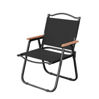 Chaise Kermit - Chaise pliante de style glamping avec table - Mobilier d'extérieur portable pour le camping, le pique-nique, la pêche et la plage