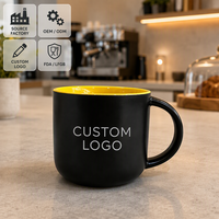 Mug en céramique mate, sans danger pour les aliments, compatible micro-ondes, logo personnalisé, tasse à café 350 ml 12 OZ