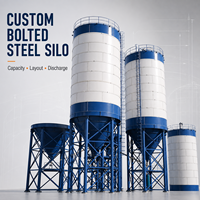 Silo en acier sur mesure avec structure modulaire Q235 pour le stockage de ciment, de cendres volantes, de chaux et de poudres industrielles en vrac