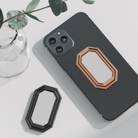 Support universel rétractable à rotation 360° en alliage de zinc ultra-fin pour téléphone portable, avec anneau pliable et support de doigt robuste