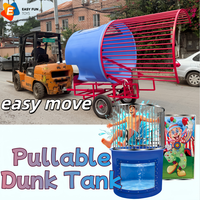 Permainan Air Cuci Mobil Besar Menarik dan Mudah Dipindahkan dengan Trailer untuk Bisnis Sewa