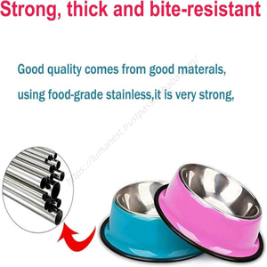 Venta al por Mayor de Tazones Portátiles Multicolores Antideslizantes de Acero Inoxidable para Perros, Redondos, de 200 ml, con Dispensador Automático de Agua para Perros Pequeños y Grandes - Product Image 5