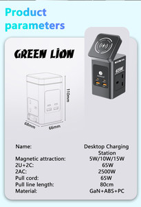 Kantravel gan pd65w 2USB + 2type-c không dây từ máy tính để bàn mở rộng ổ cắm cáp Kính thiên văn với phổ cắm - Product Image 4