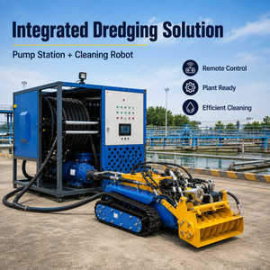 Robot de nettoyage d'égouts électrique sur chenilles en acier au carbone avec caméra et pompe à moteur pour l'<span class=keywords><strong>inspection</strong></span> et le nettoyage des canalisations souterraines - Product Image 2
