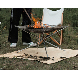 แผ่นใยแก้วกันไฟสองด้าน ไม่ระคายเคือง ทนความร้อน ใช้ป้องกันพื้นกลางแจ้งสำหรับเตาไฟ ลานบ้าน และกอง<span class=keywords><strong>ไฟ</strong></span> - Product Image 6