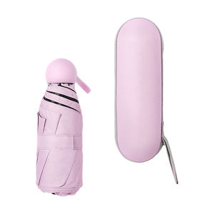 Parapluie promotionnel léger anti-UV fantastique en forme de pilule, semi-automatique, mini format de poche, pliable - Product Image 6